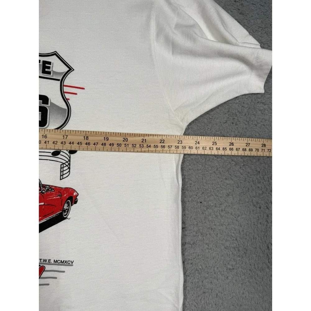 Vintage 1960s Fruit Of The Loom Route Us 66 Got‎ My Kicks White Tshirt Adult XL